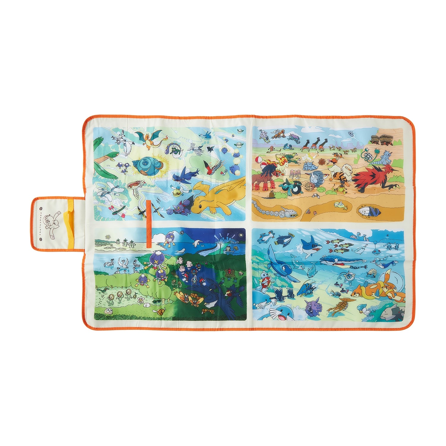 Pokémon Ecology Encyclopedia book cover from Japan, featuring colorful Pokémon characters