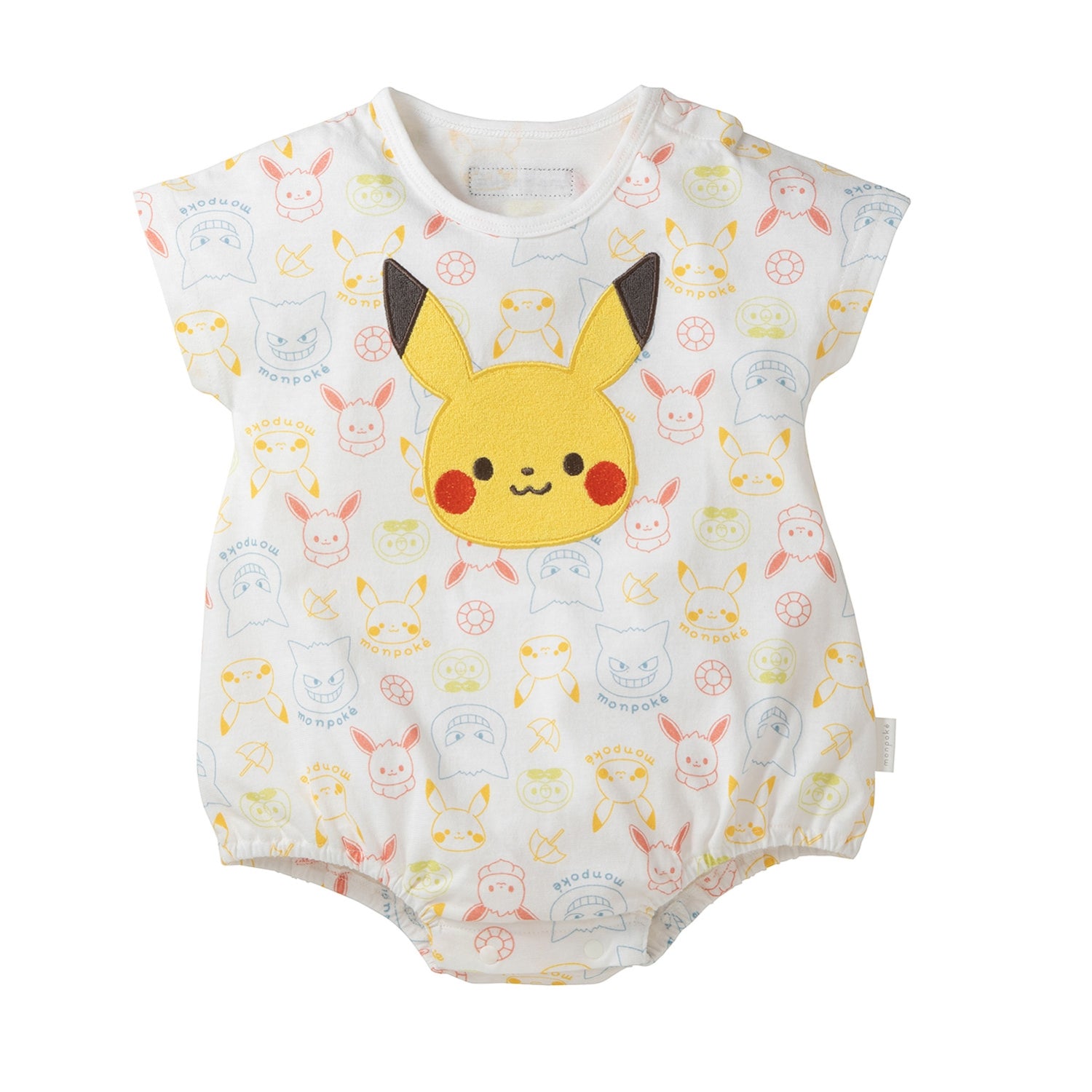 Monpoke Applique Short Sleeve Romper