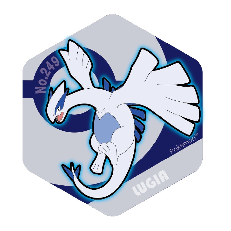 Lugia acrylic magnet from Japan, featuring Psychic Flying-type Pokemon with honeycomb design