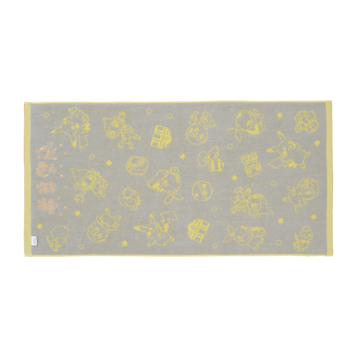 Mini bath towel with Pokemon characters and Japanese packaging