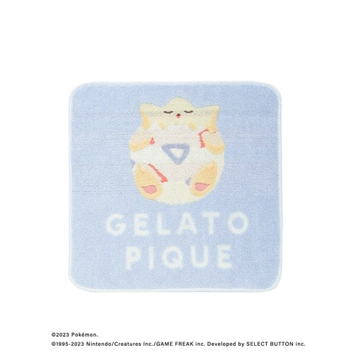 Gelato Pique Towel Blue from Japan - Pokemon character design on a blue background