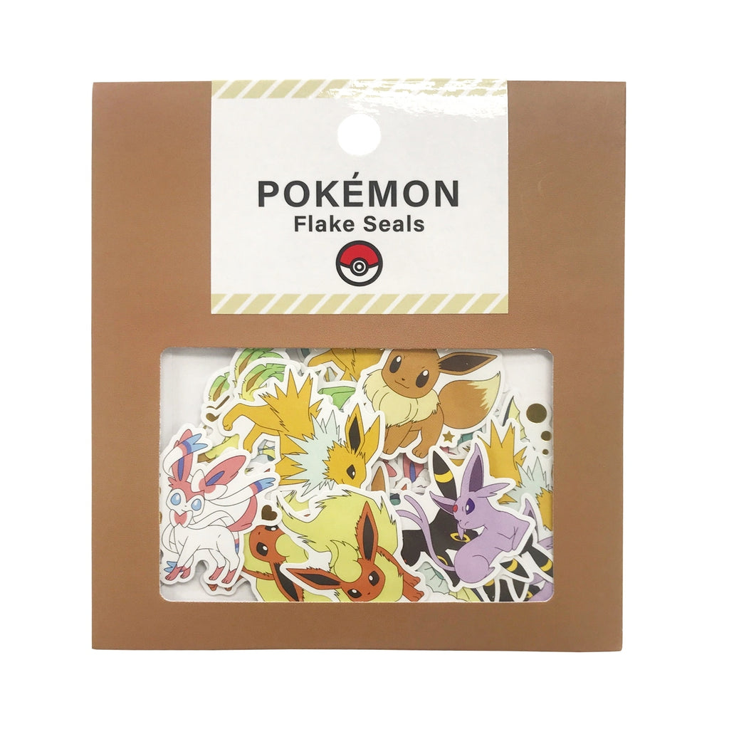 Eevee flake seals from Japan, featuring official Pokemon artwork