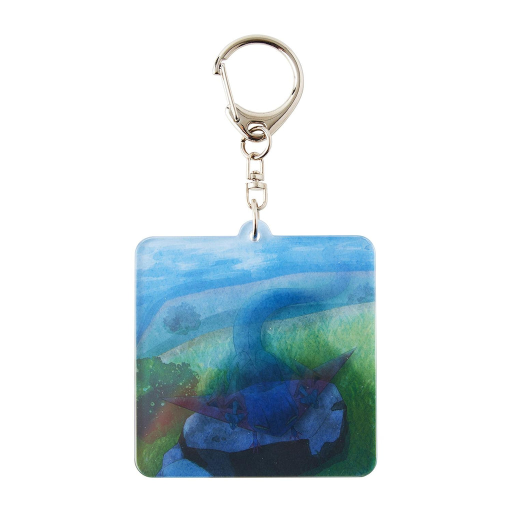 Japanese Anime Keychain with Pokemon logo and symbols
