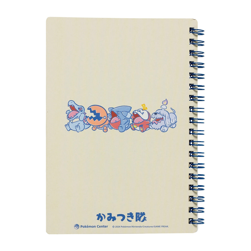 Inside pages of B6 Changing Note Biting Team, highlighting unique layout and Pokemon details from Japan