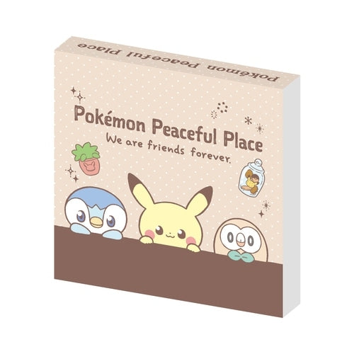 Official Pokemon Center Japan Square Memo, authentic Japanese stationery with unique Poke Piece vendor artwork