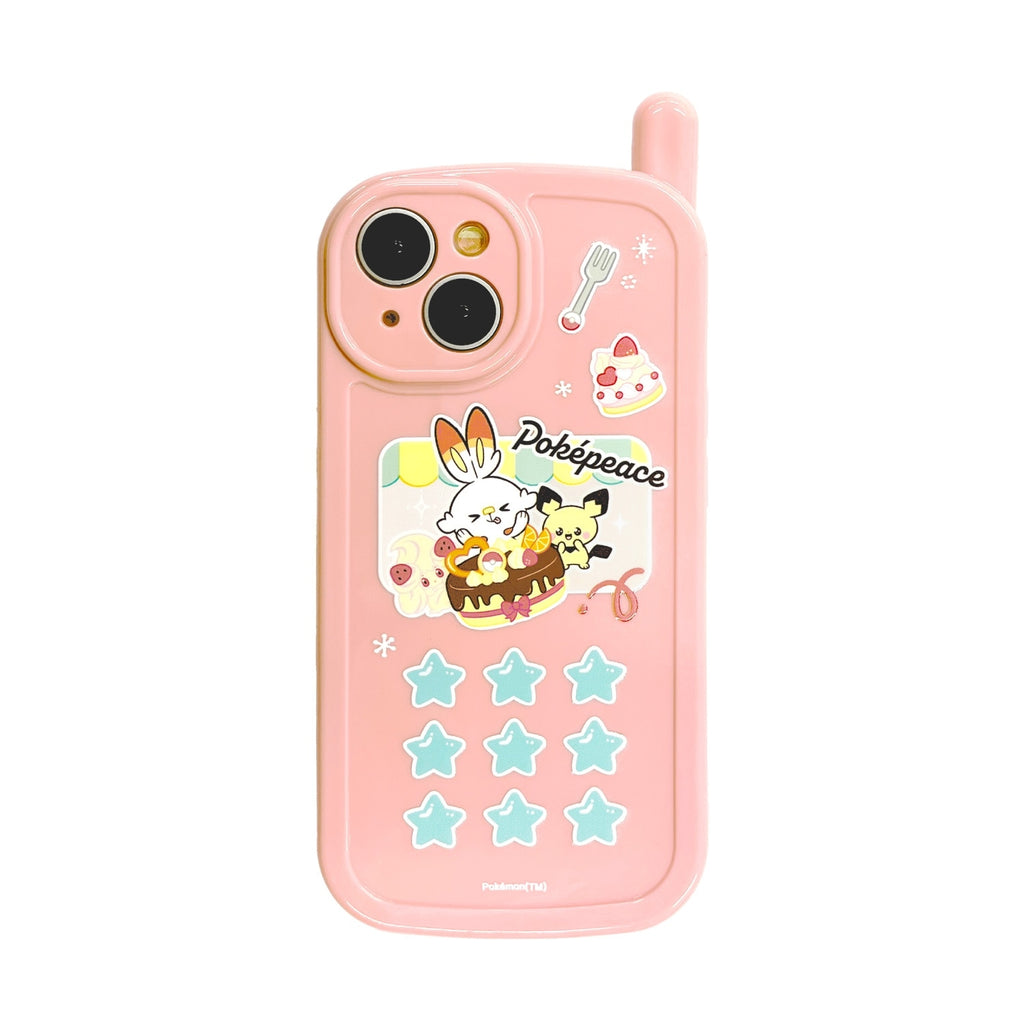Pokepiece Retro phone style case compatible with iPhone 15/14 Pink
