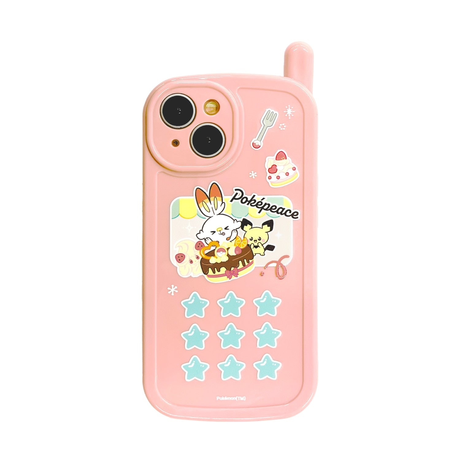 Pokepiece Retro phone style case compatible with iPhone 15/14 Pink