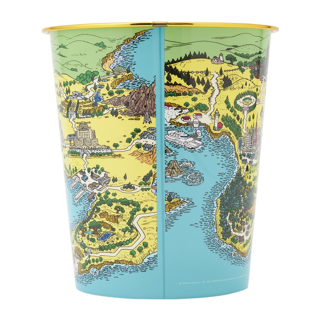 Trash can with a sticker that you want to make “empty”