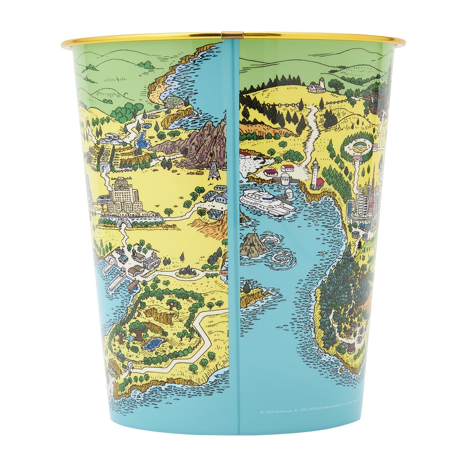 Trash can with a sticker that you want to make “empty”