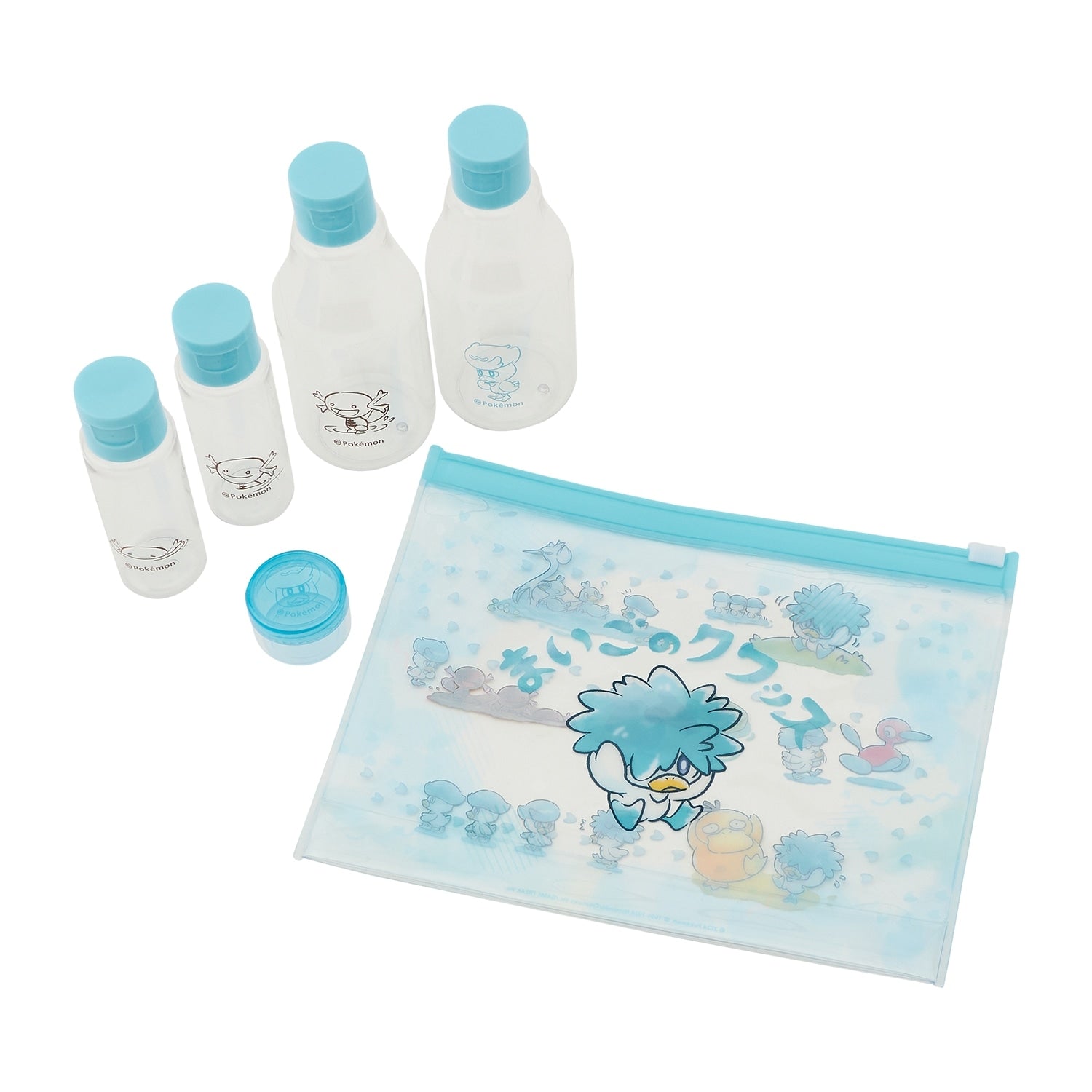 Clear pouch & travel bottle set Maigo no Kwass