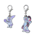 National Encyclopedia Metal Charm H215903 from Japan, featuring detailed Pokemon design, 3.2x1.9x0.2cm, 2g