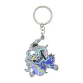 Miraidon metal keychain with Electric/Dragon-type design from Japan