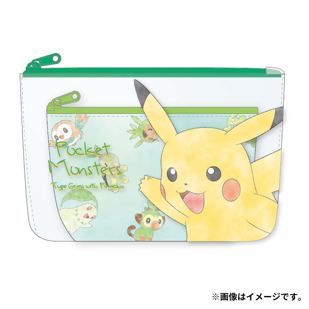 Pouch set Pikachu & Grass type