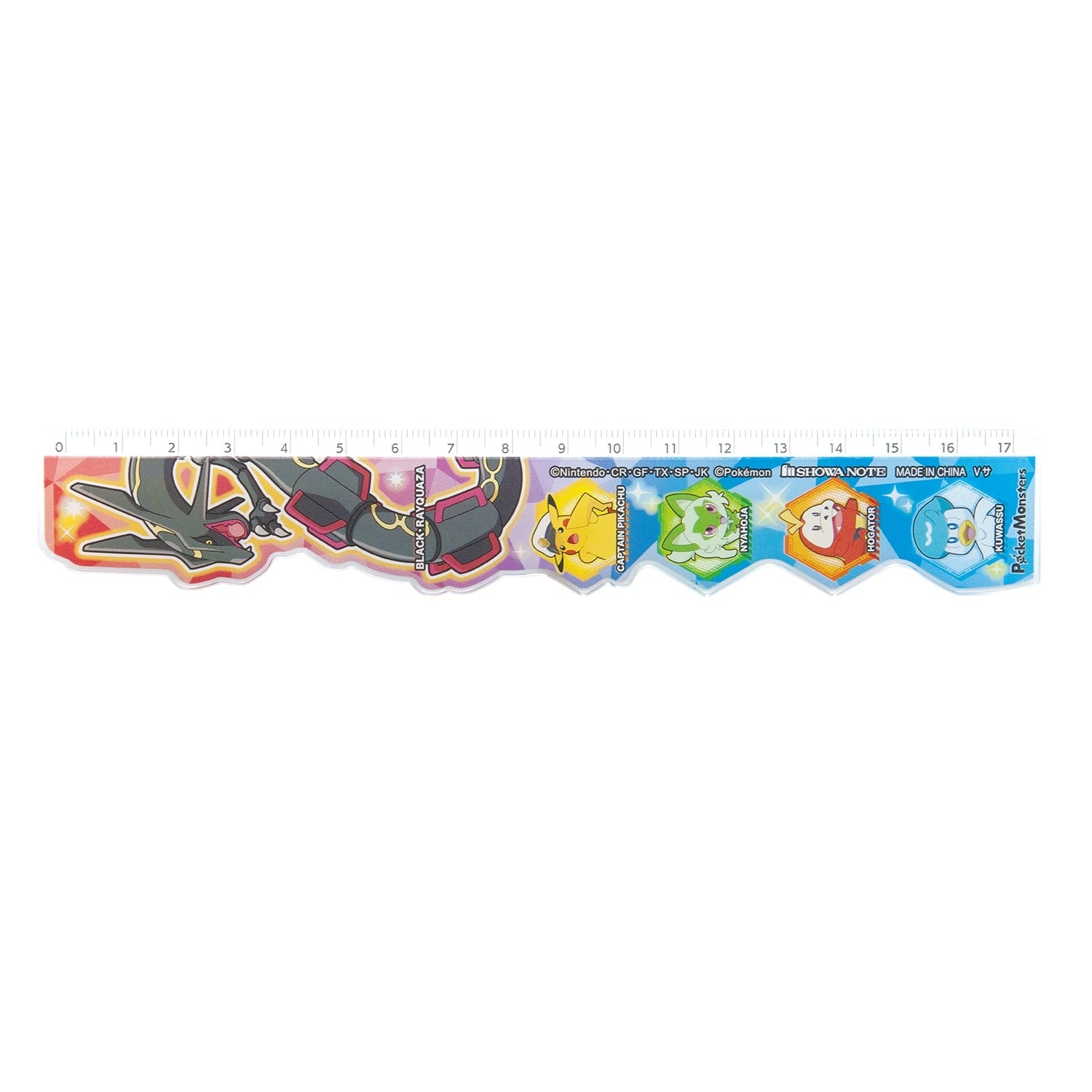 Pokemon 17cm die cut ruler with character design from Japan
