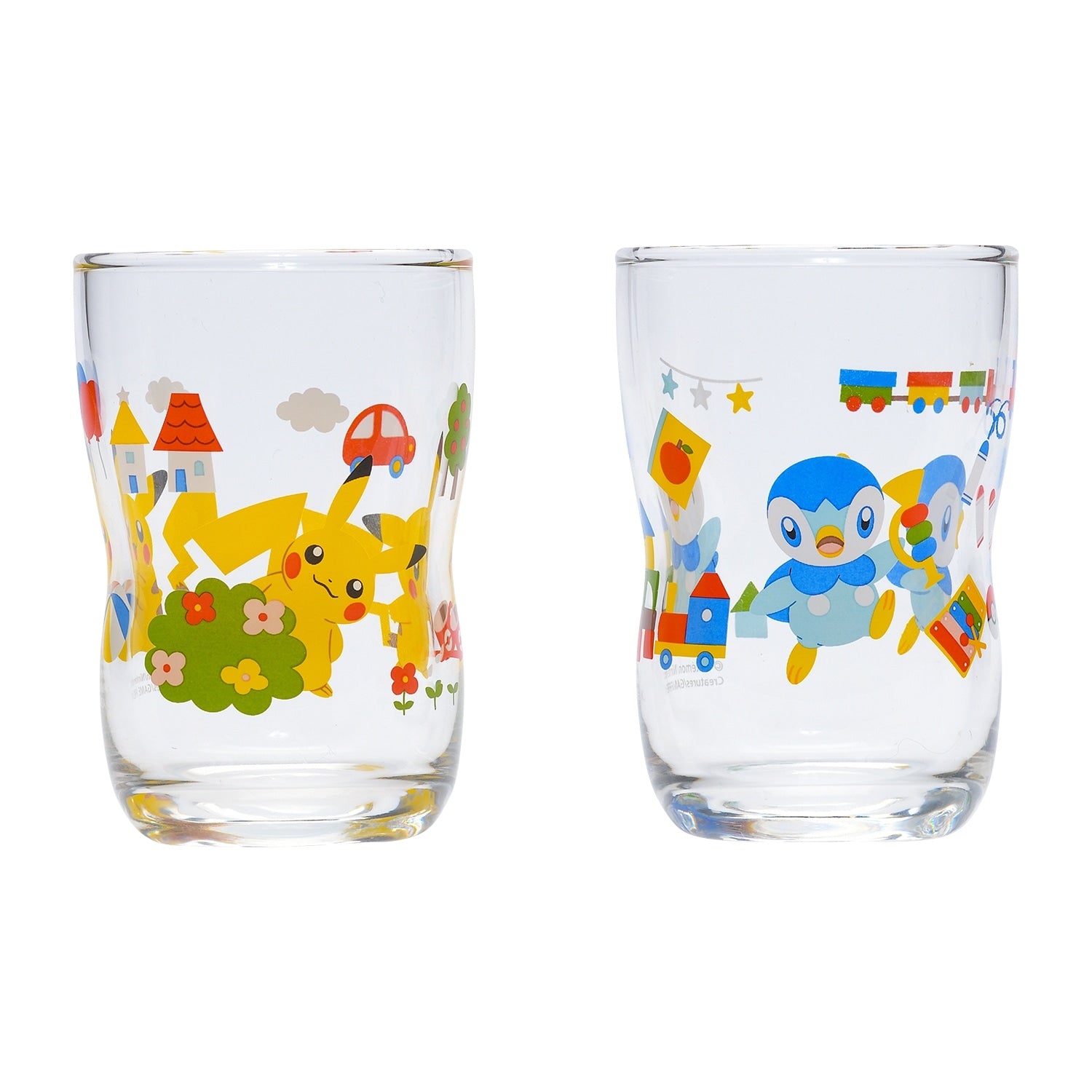Strong glass set of 2 Pikachu and Piplup M