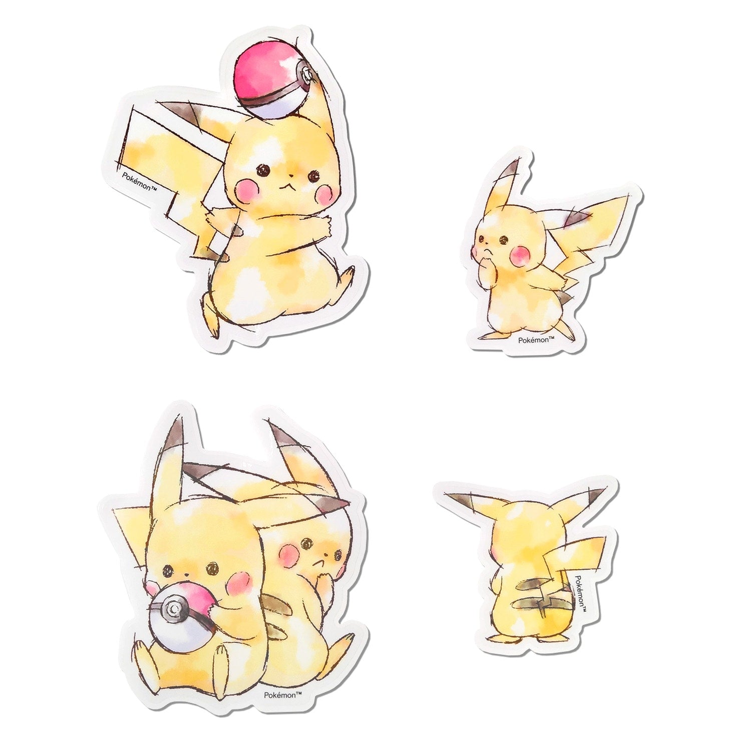 Close-up of Pikachu sticker with electric-type design from Japan