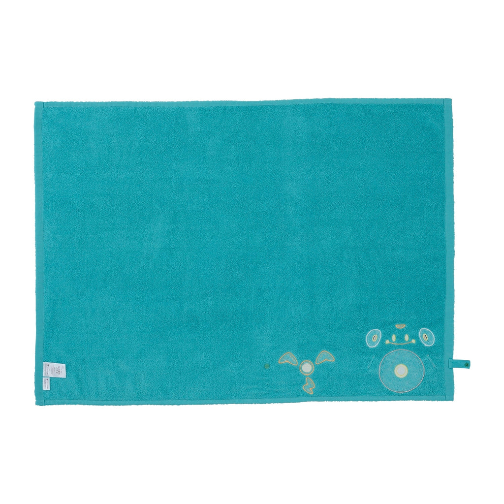 Pokemon Kurukuru Towel Blanket folded, showcasing Japanese packaging and details