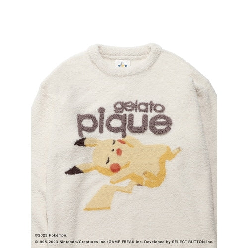 [gelato pique] [Men's] Baby Moco Jacquard Pullover & Long Pants Set Ivory M/L