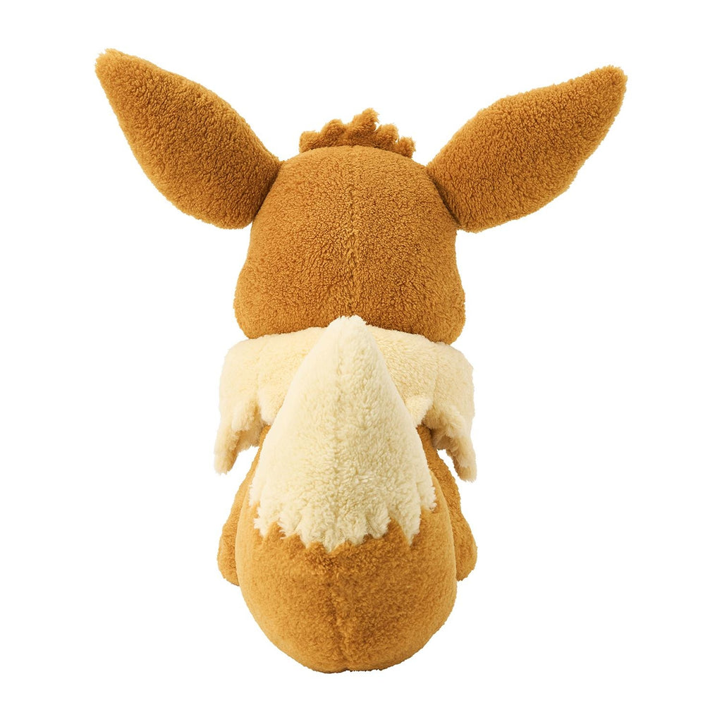 Close-up of Classic Boa Plush Eevee's face, showcasing Japanese craftsmanship