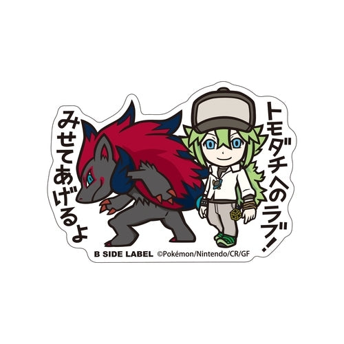 B-SIDE LABEL Pokemon Sticker N & Zoroark, dark-type fox design from Japan