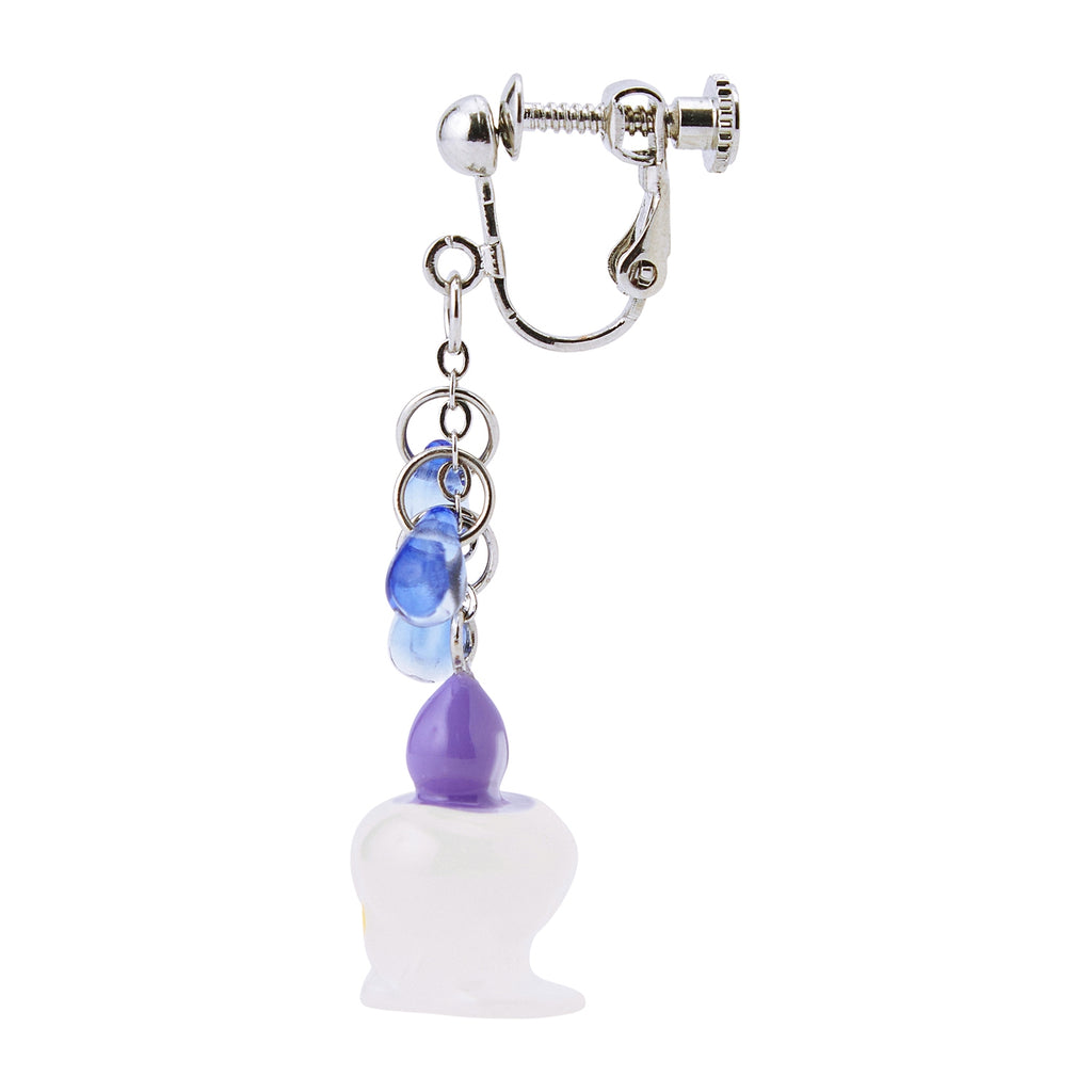 Close-up of Pokémon earrings 108 Hitomoshi with detailed anime design from Japan