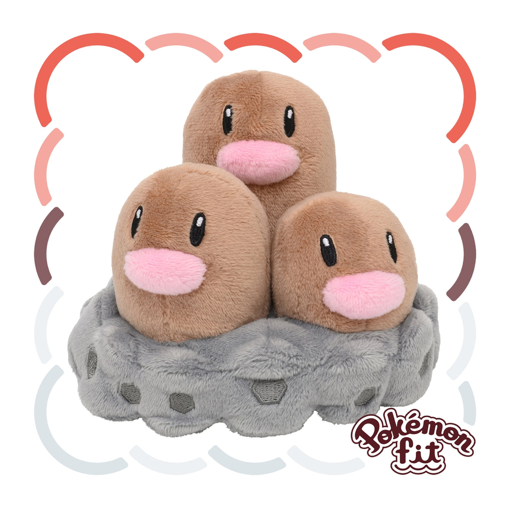 Pokémon fit Dugtrio (#51) Official Plush – Pokémon Center Japan
