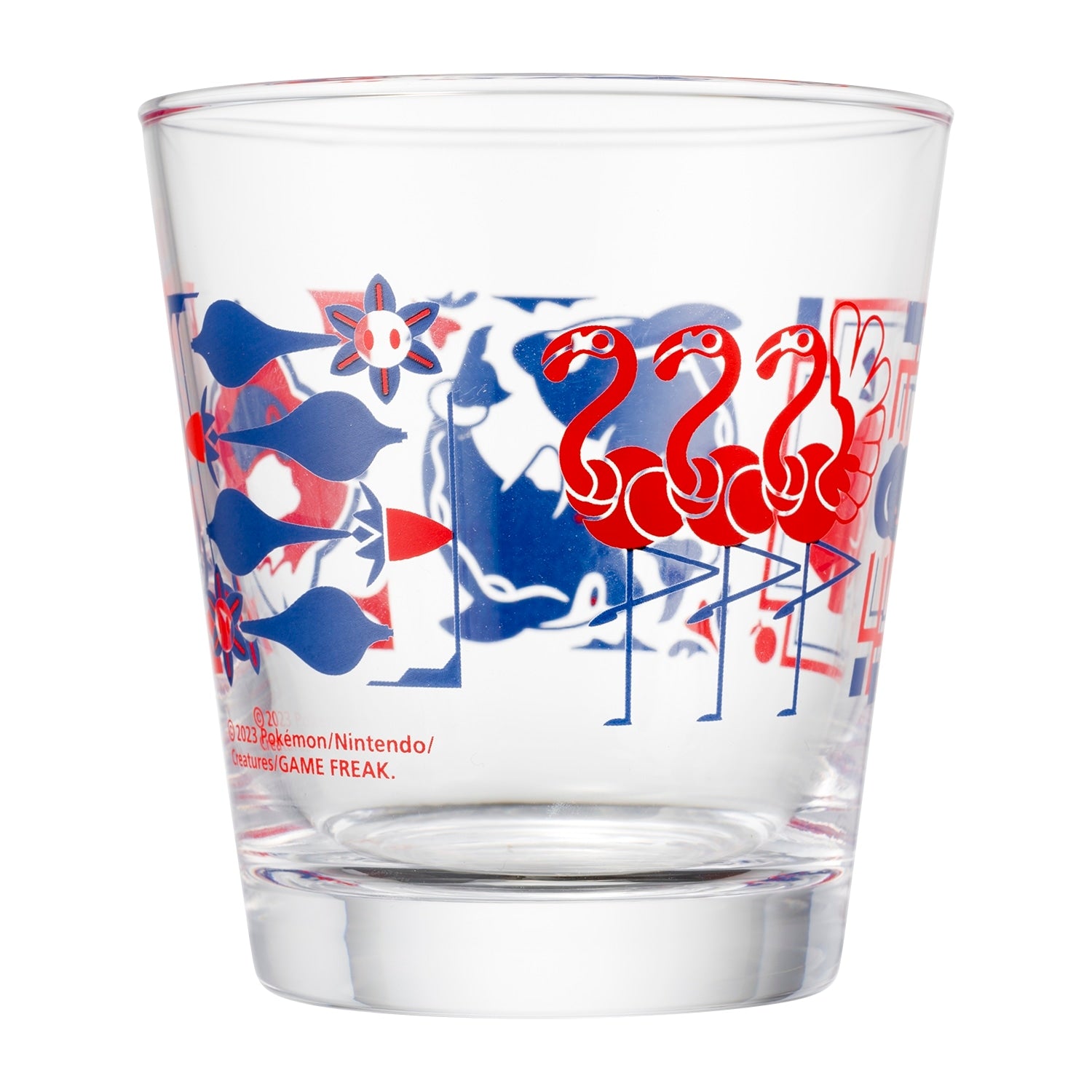Glass Paldea tile red & blue