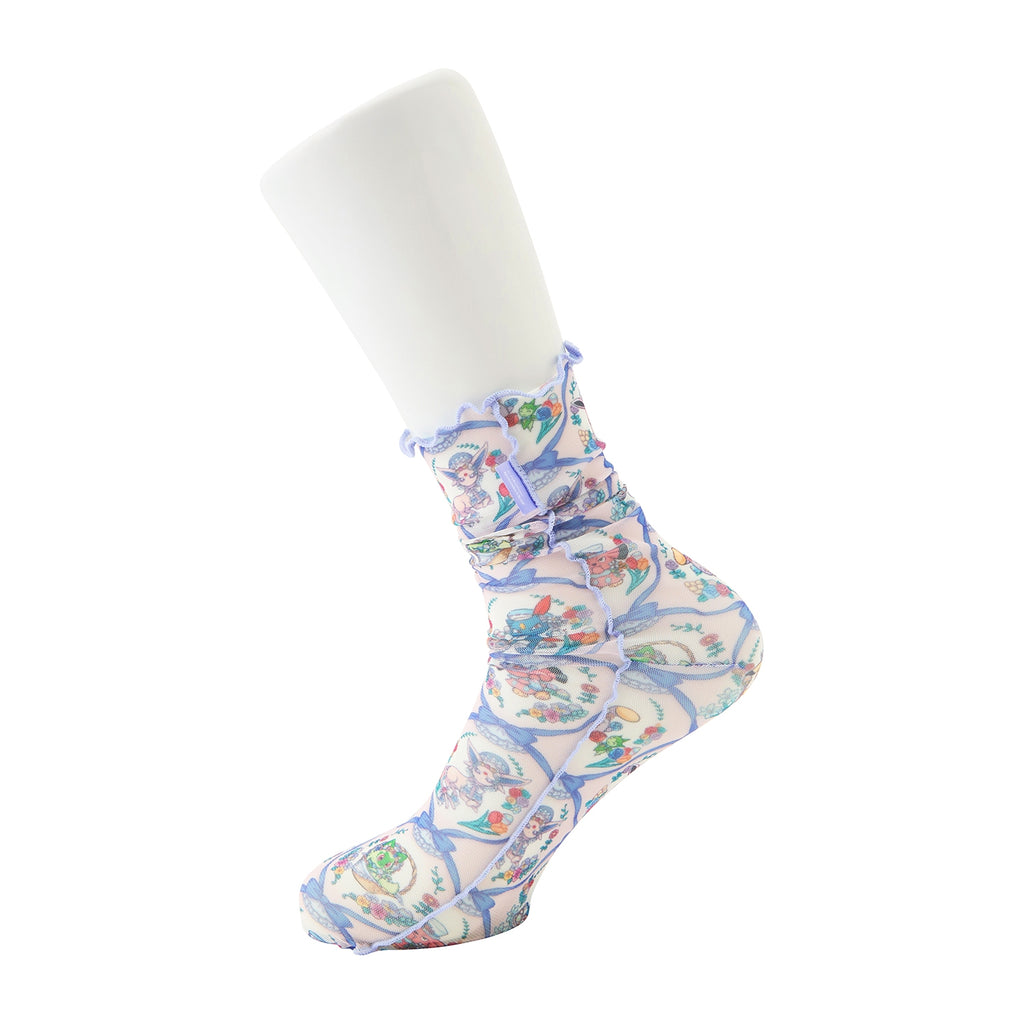 [Choice] Middle socks Sheer socks Pokémon Botanical Easter (23-25cm)