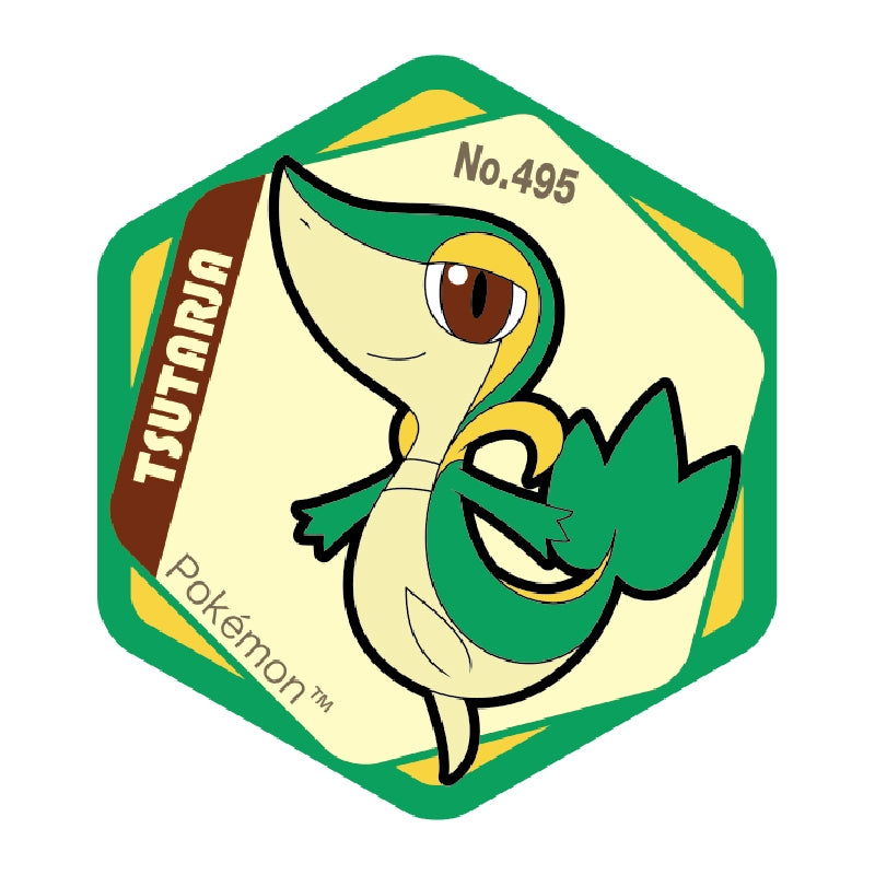 Honeycomb acrylic magnet featuring Snivy from Japan, official Pokemon Center design