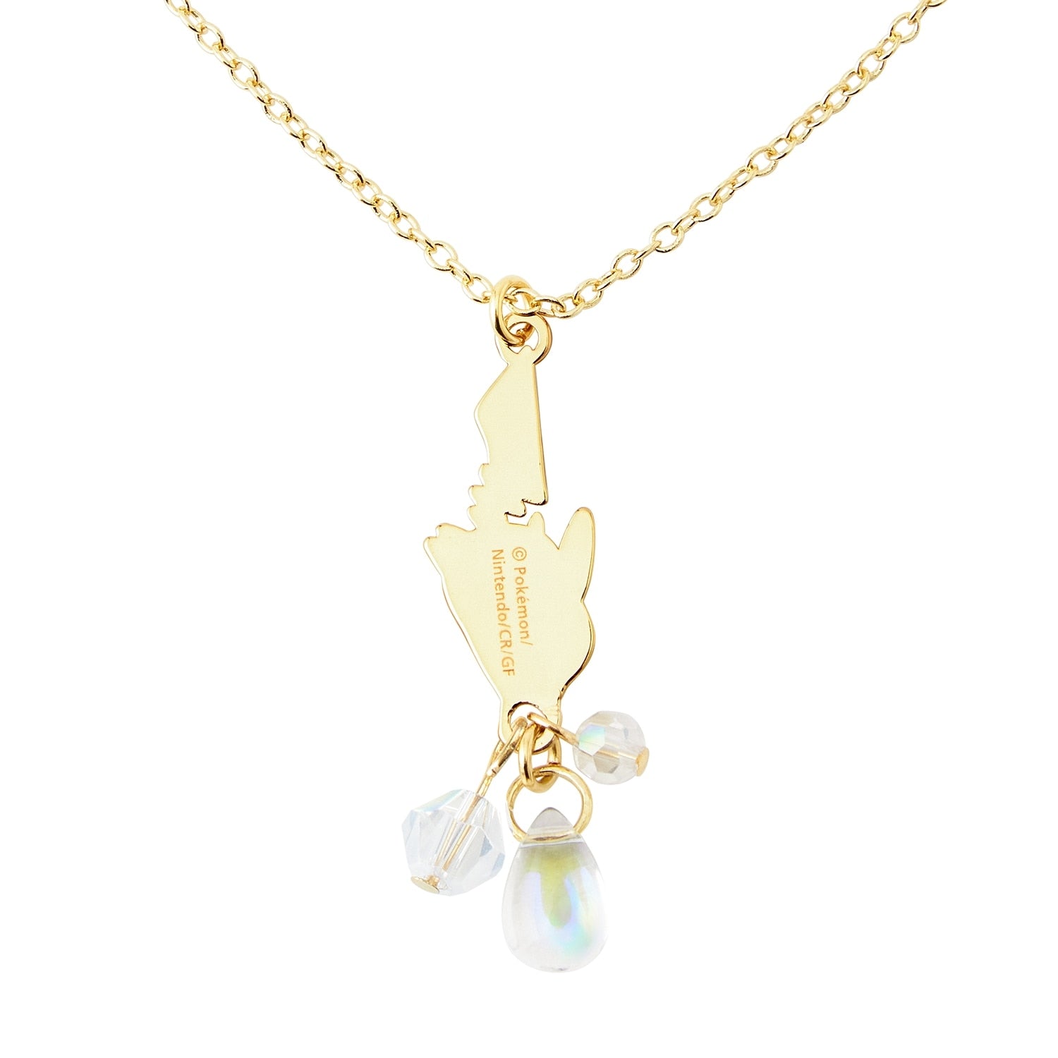 Pikachu necklace with chain and adjuster, made in Japan
