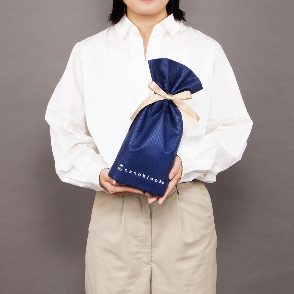 Gift bag for nanoblocks S (navy)