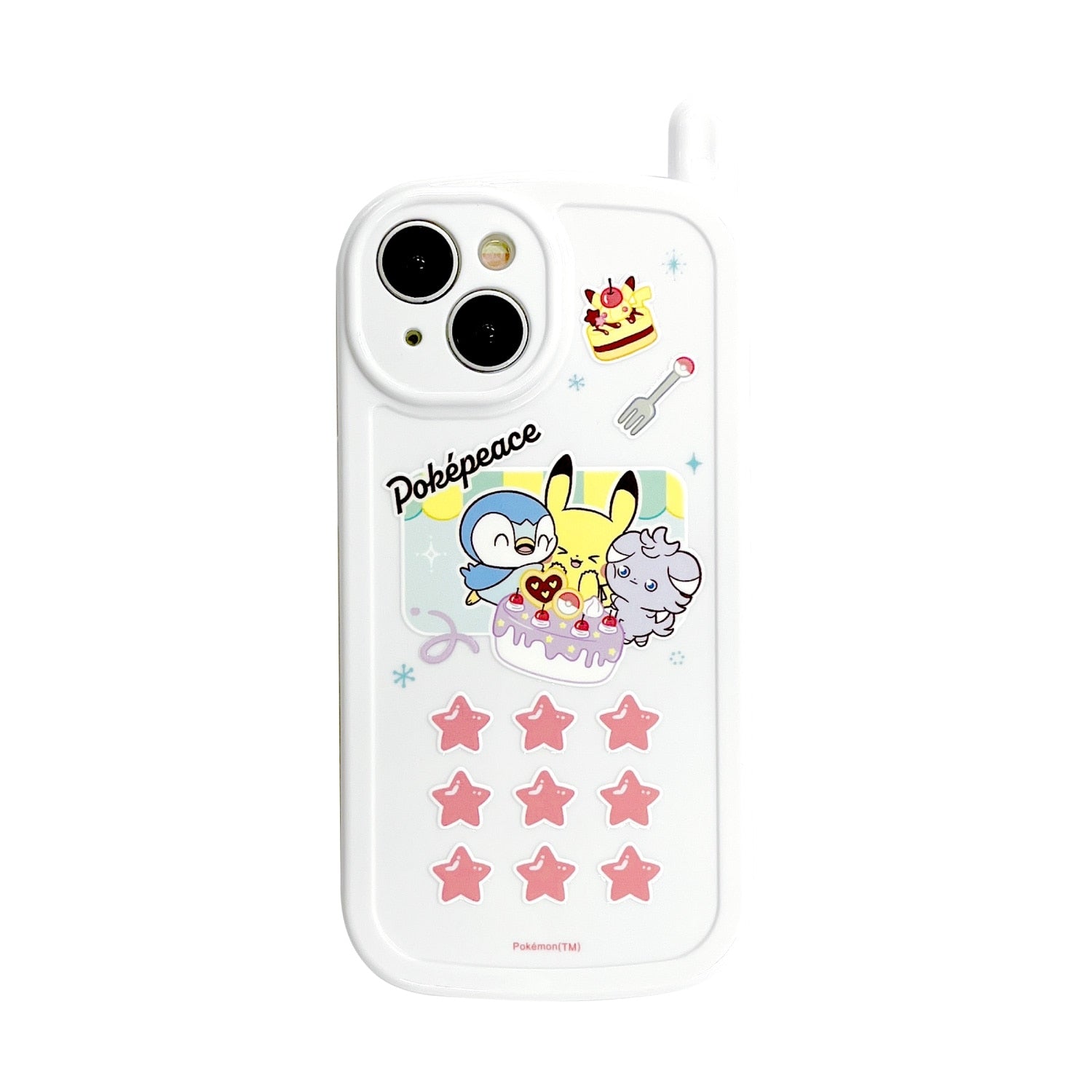 Pokepiece Retro phone case for iPhone with colorful characters from Japan