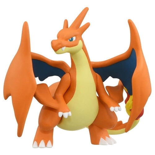 Moncolle Mega Charizard Y figure from Japan, detailed wings and fiery pose