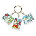 Quaxly keychain with Japanese pattern, 3-row acrylic design from Japan