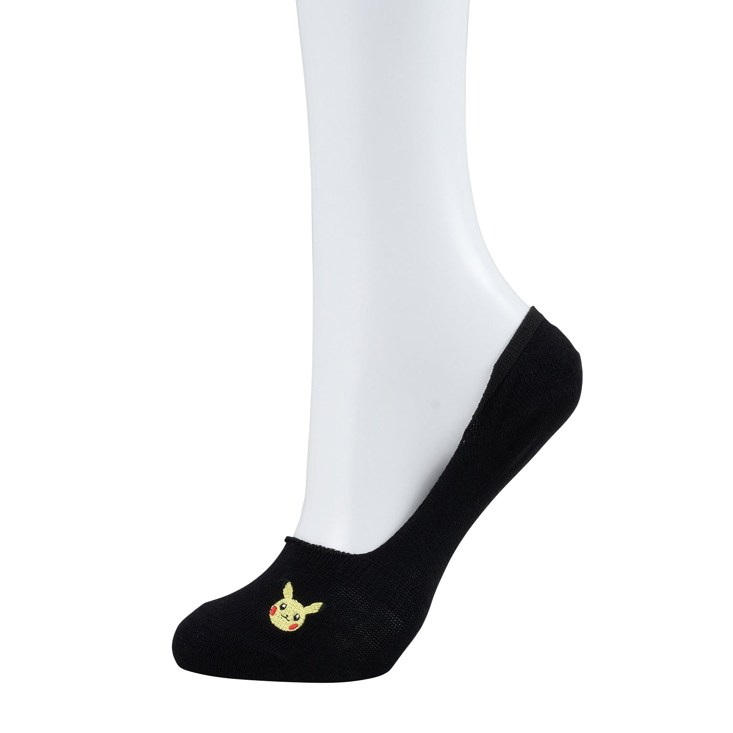 [Choose] Cover socks One point plain Pikachu BK (23-25cm)/(25-27cm)