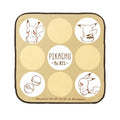 Pikachu number025 dots microfiber handkerchief from Japan, white background with yellow dots and Pikachu character