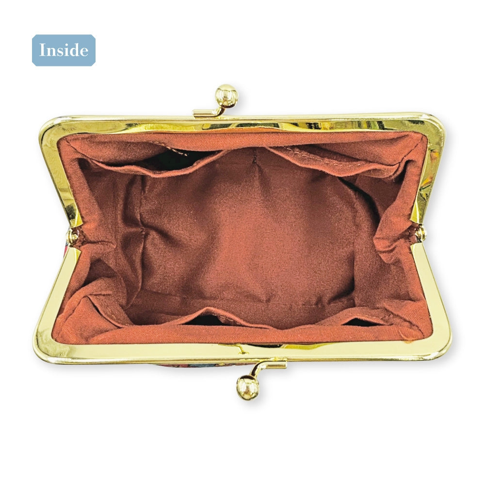Clasp pouch Japanese pattern Hogeta