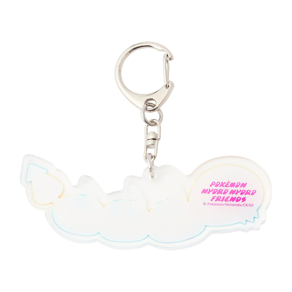 Close-up of Pokémon NYORO NYORO FRIENDS Nocococchi keychain, official Pokémon Center Japan product