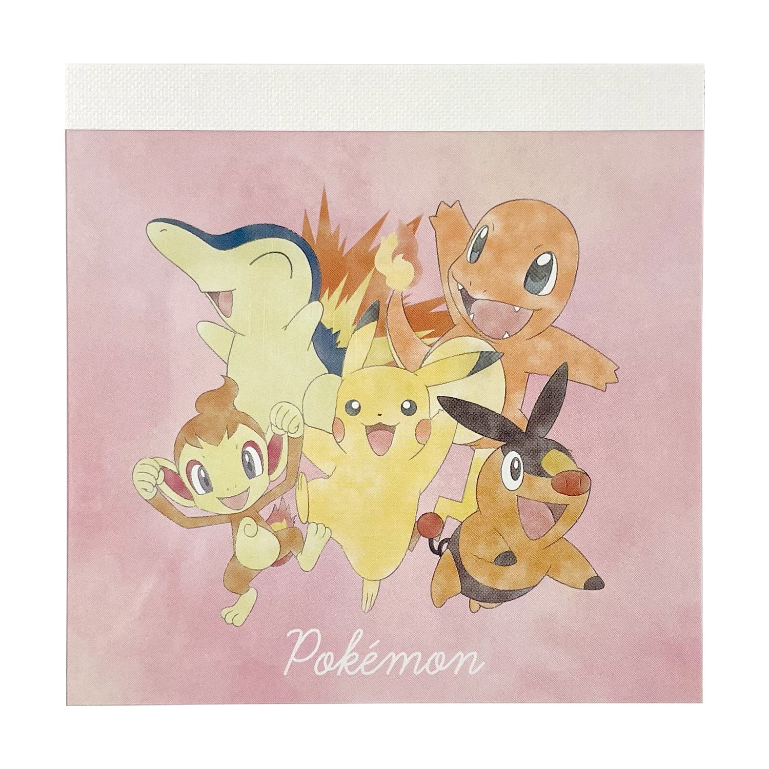 Pikachu Mini Memo B from Japan, featuring Electric-type Pokemon with fire design