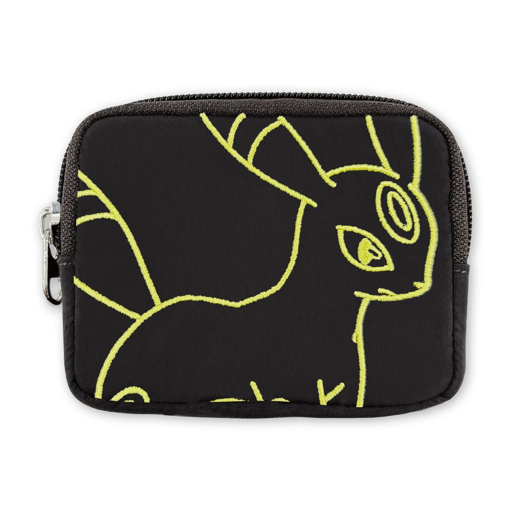 Slim mini pouch with carabiner color logo Blacky