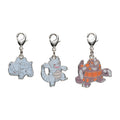 Pokemon National Encyclopedia metal charm set from Japan, featuring Pokédex entries #111, #112, #464