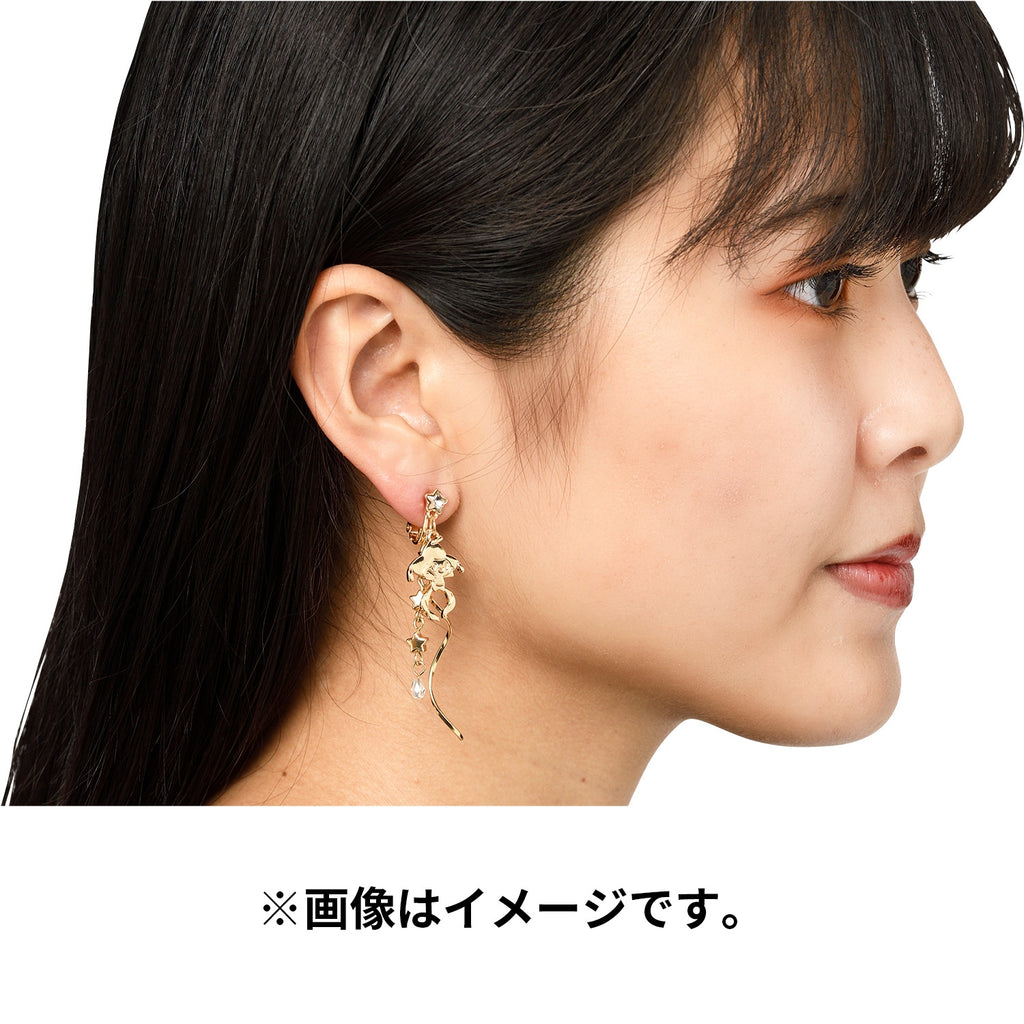 Authentic Pokemon Jirachi earrings with tether detail, made in Japan