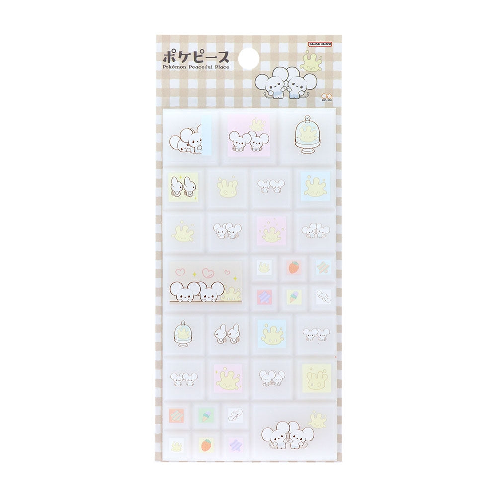 Tile Seal Poke Piece Mahomer & Wakka Mouse with vibrant design from Japan