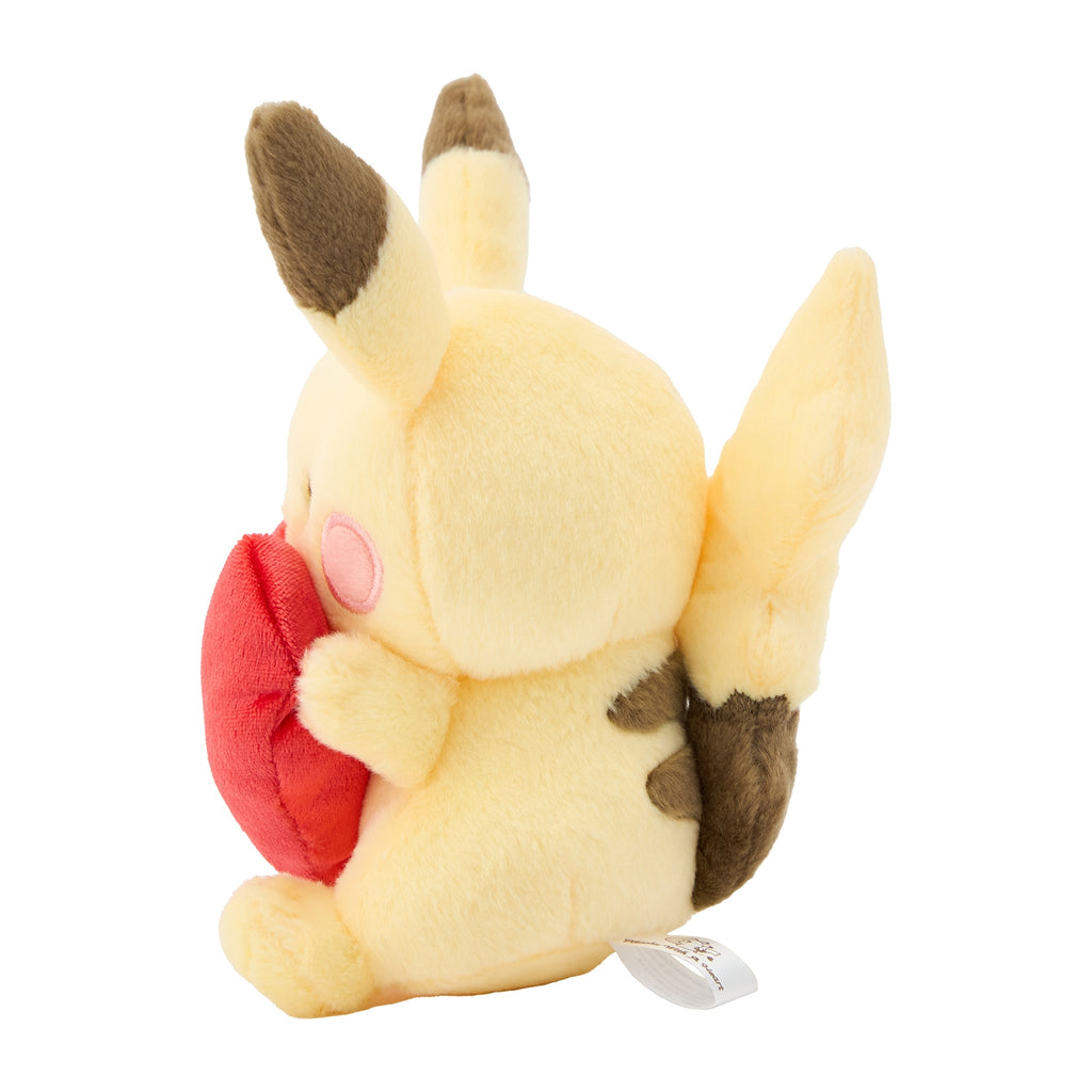 Pokemon Center Online exclusive Pikachu plush, heart-shaped symbol on chest