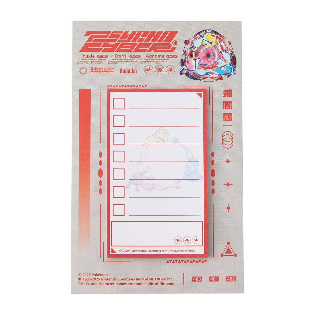 Azelf sticky note with official artwork from Japan, featuring Psychic-type Pokemon
