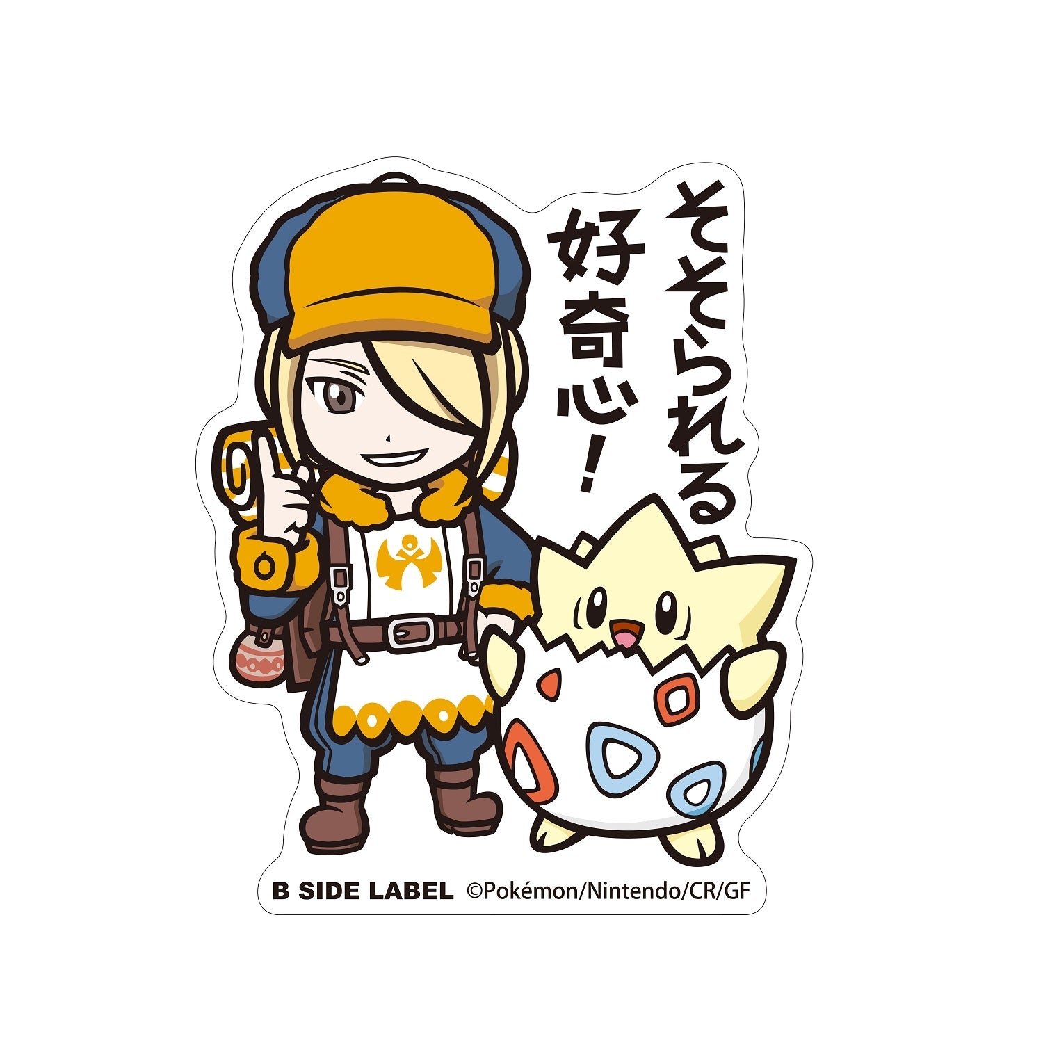 B-SIDE LABEL Pokemon Sticker BIG Wallo & Togepi, featuring Togepi, from Japan