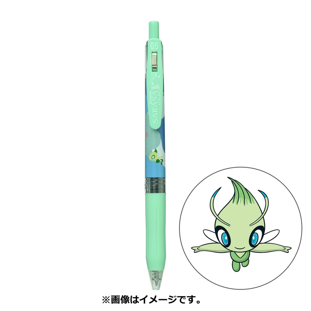 SARASA Pokémon Shirts Celebi pattern from Japan, featuring Time Travel Pokémon design