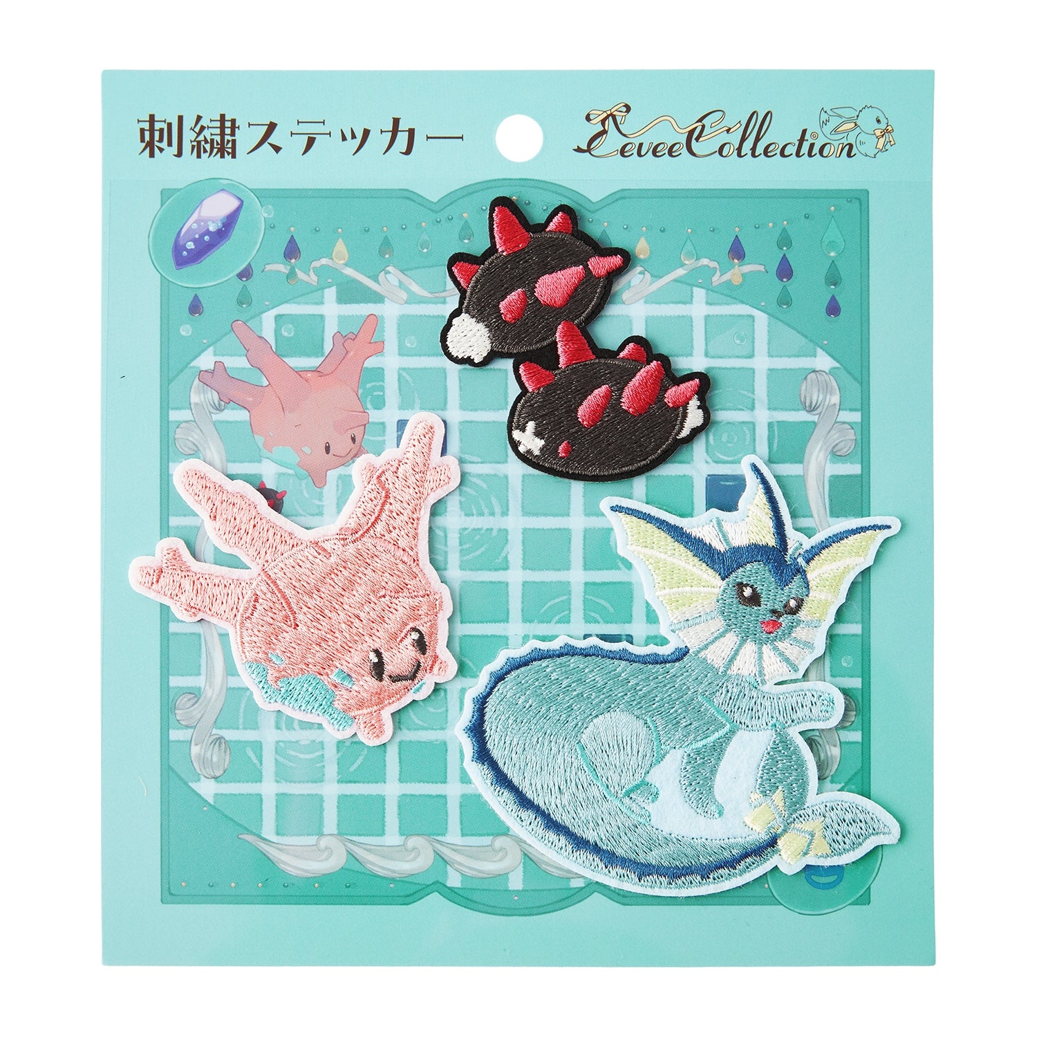Eevee embroidery sticker from Japan, featuring Normal-type Pokemon with intricate details