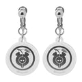 Pokemon Earrings with Poke Crest Kitakami no Sato Momowaro design from Japan, featuring intricate acrylic details