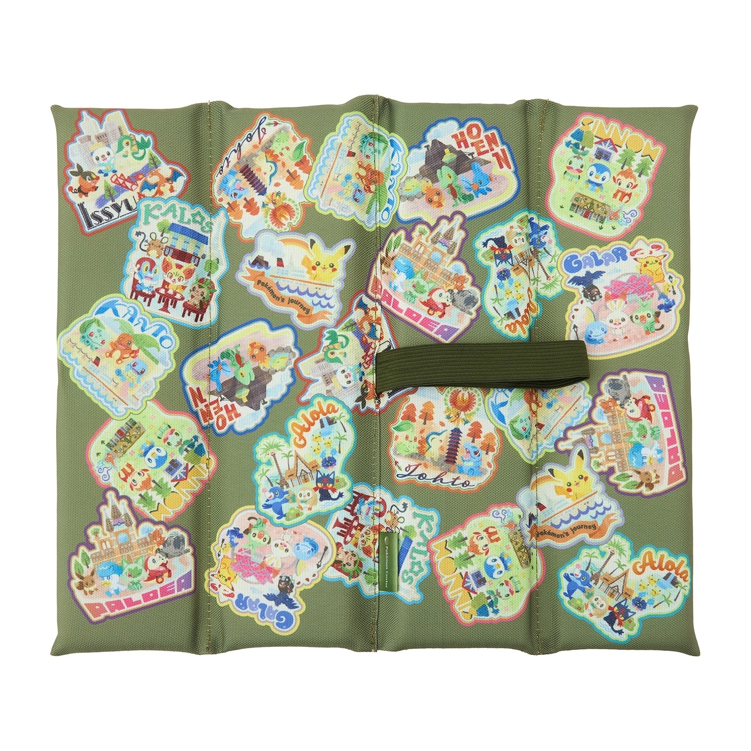 Close-up of Pokemon character on portable cushion, officially licensed from Japan